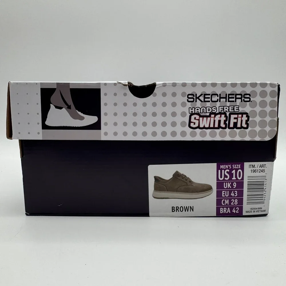 Skechers Hands Free Swift Fit Brown Casual Shoes‎ Men's Size 10